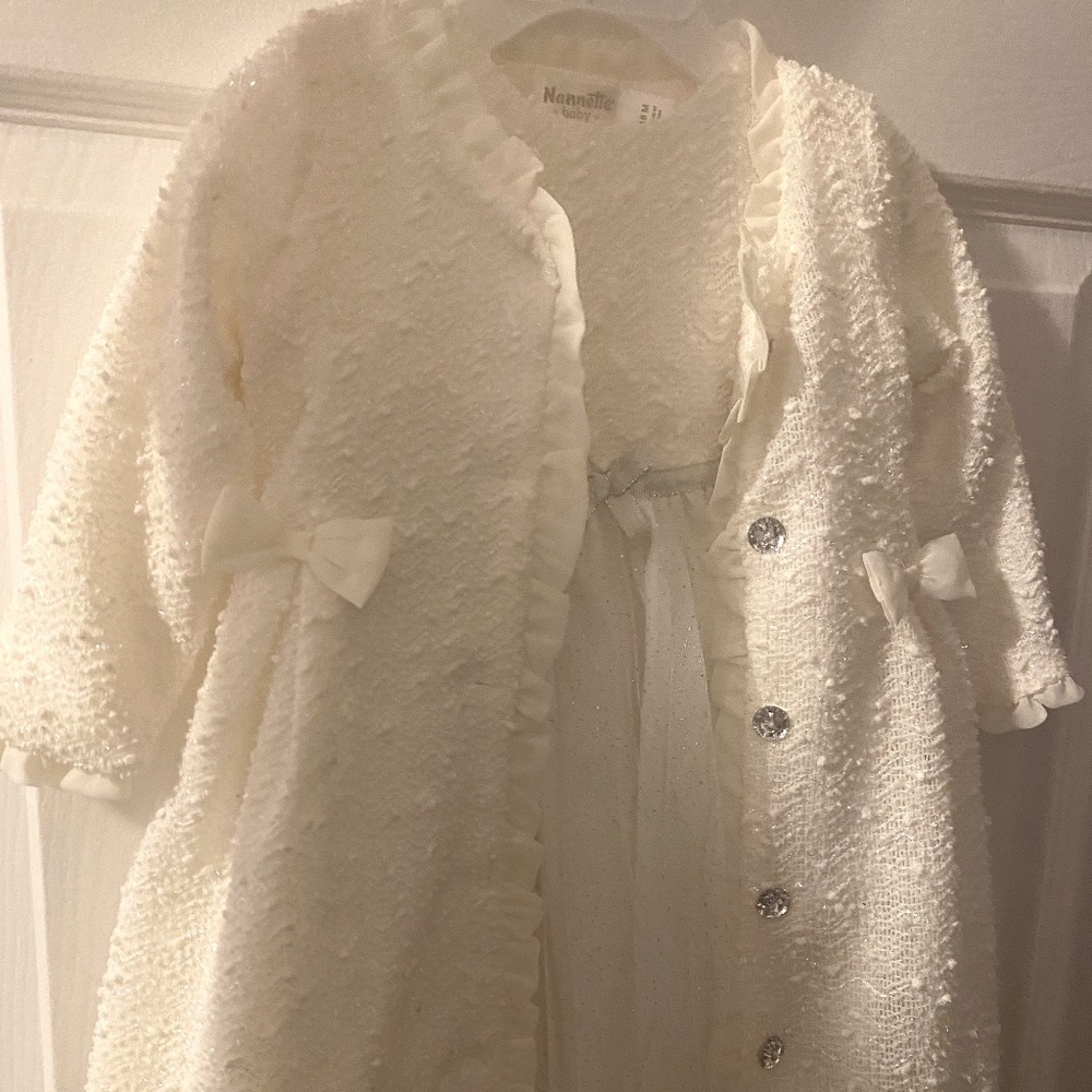 2-piece White Dress & Jacket